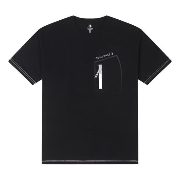 

Футболка zip pocket logo t-shirt 'black' Converse, черный