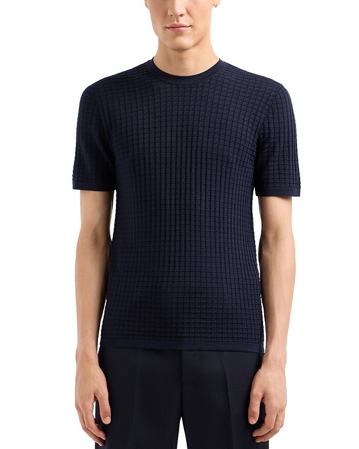 

Жаккардовая футболка Emporio Armani Square, синий