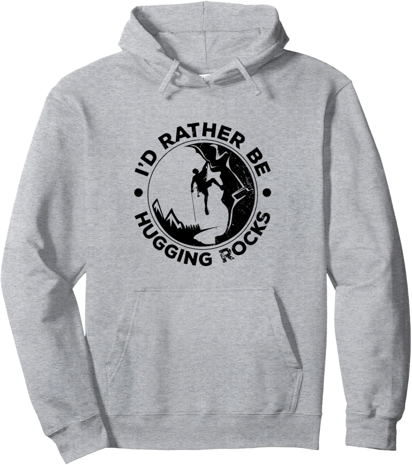 

Худи с надписью «Я бы лучше обнимал скалы, занимался боулдерингом и скалолазанием» Climbing Gift Bouldering Climber Rock Climbing, серый