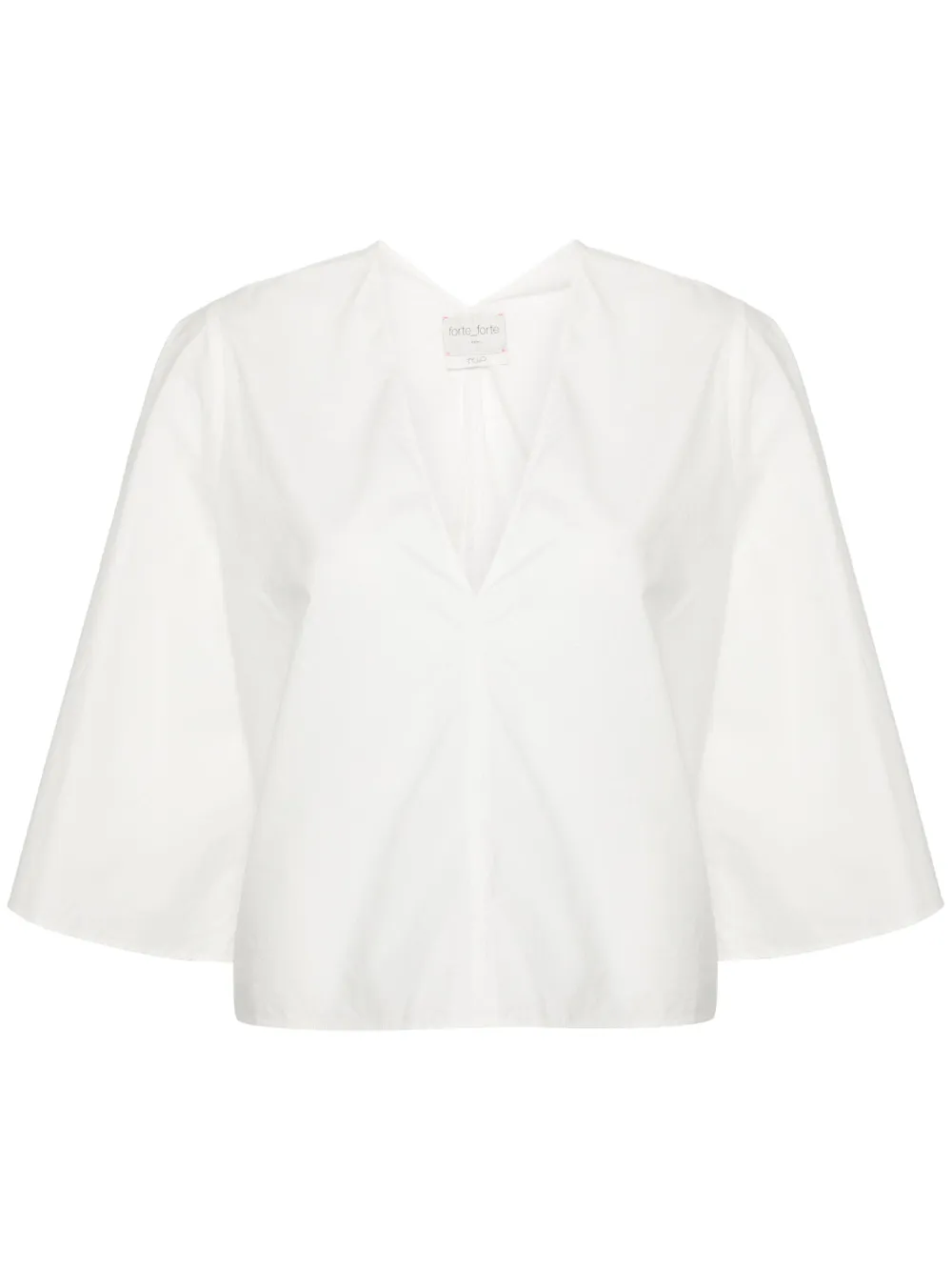 

Поплиновая блузка с рукавами колокол Forte Forte, белый