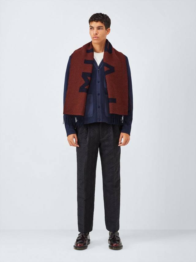 

Шерстяной шарф с крупным логотипом John Lewis x LABRUM, Navy