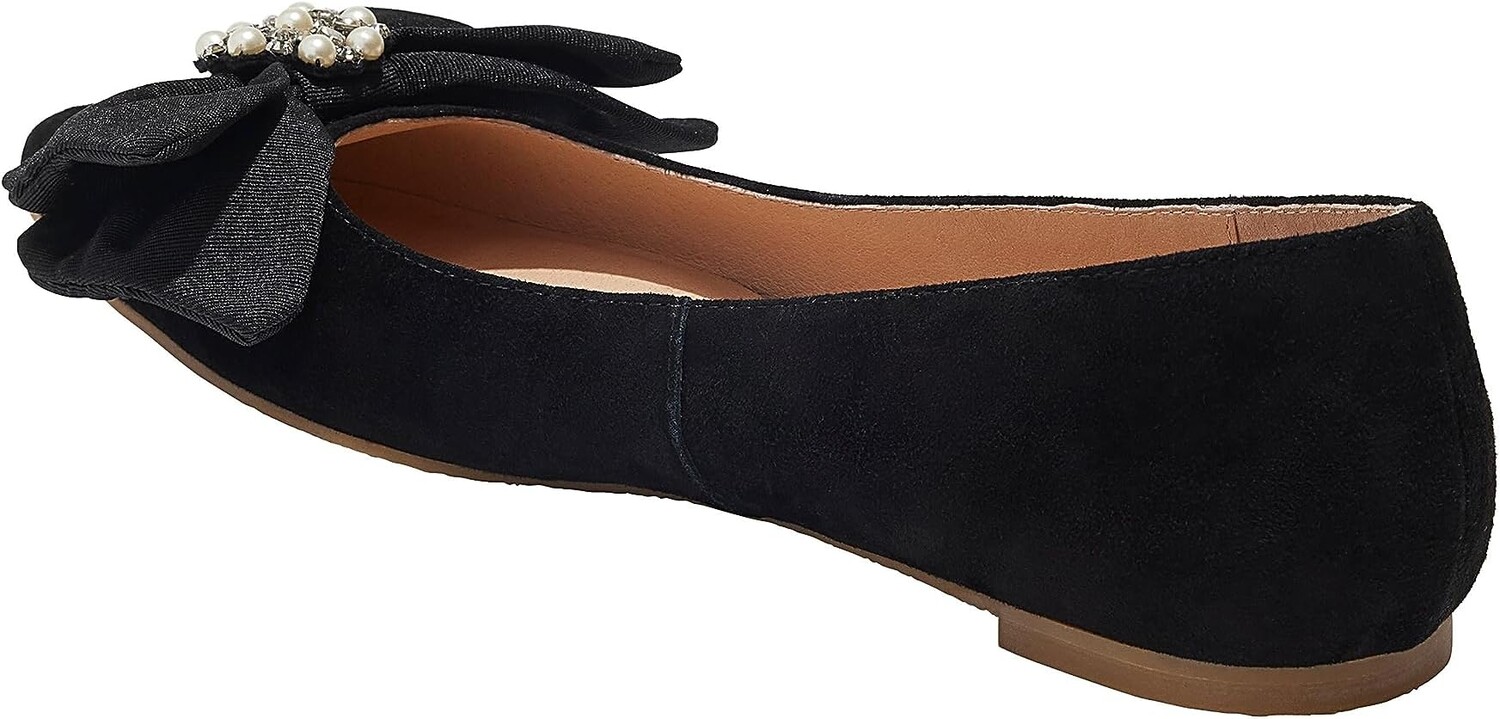 Туфли на плоской подошве Jack Rogers Debra Ornament Bow Ballet, черный — фото 4