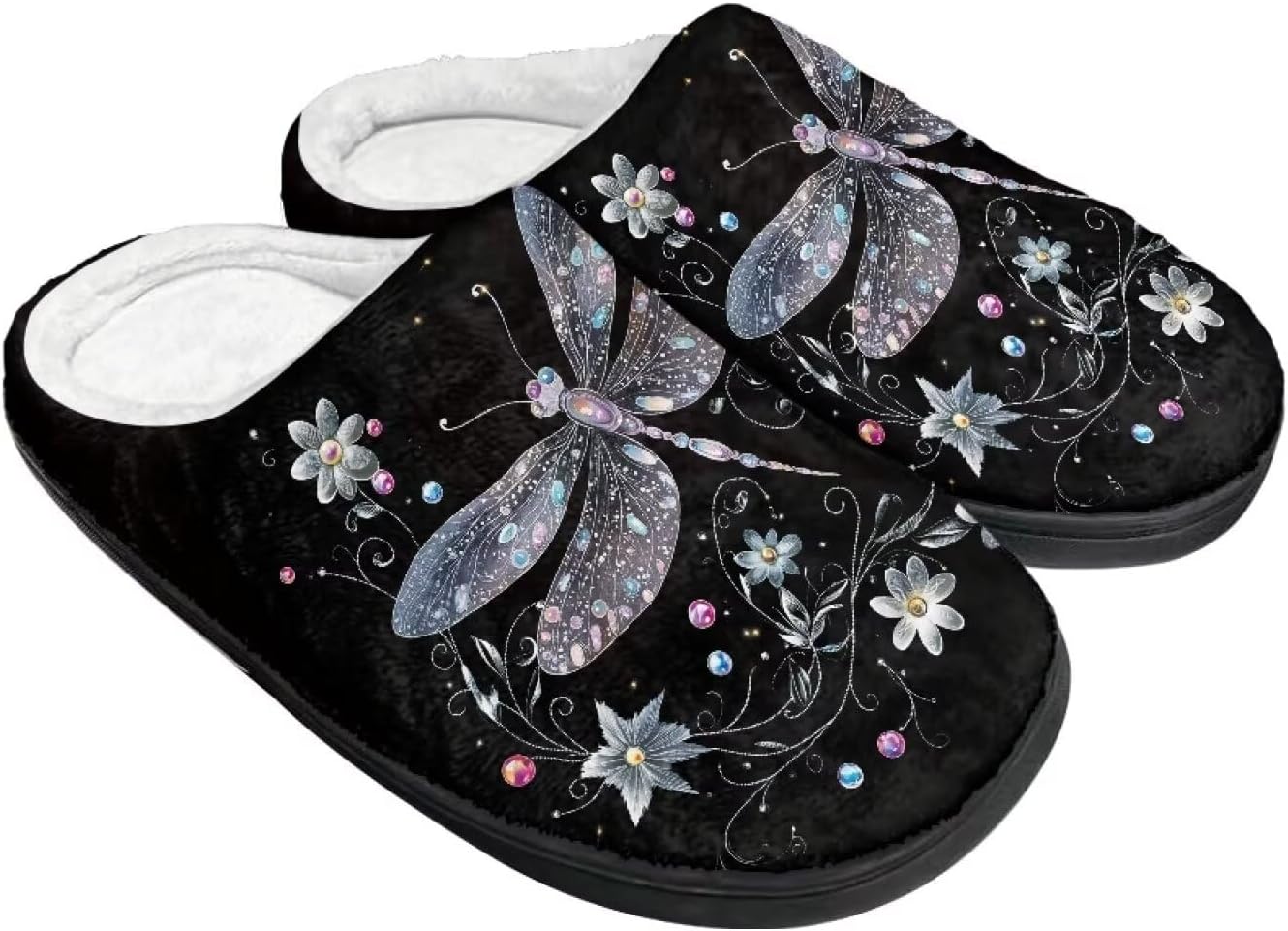 

Зимние теплые домашние тапочки для женщин и мужчин, мягкие домашние тапочки, пушистые удобные тапочки, тапочки на мягкой подошве, противоскользящие Baxinh, черный