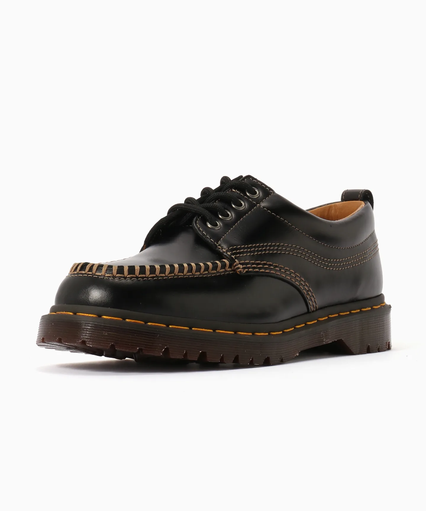 Мужские туфли Dr. Martens Lowell 4 Eye Shoes без шнурков чёрные — фото 2
