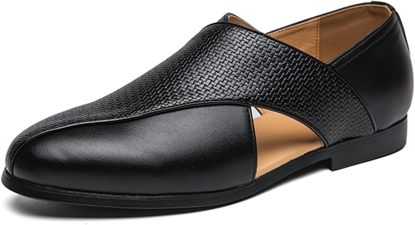 

Мужские сандалии Abborora - повседневные кожаные сандалии для бизнеса и ежедневного ношения, черный