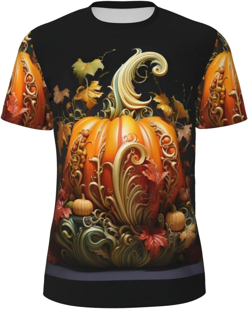 

Футболка мужская летняя с принтом Fall Pumpkin, легкая и дышащая SDFHU