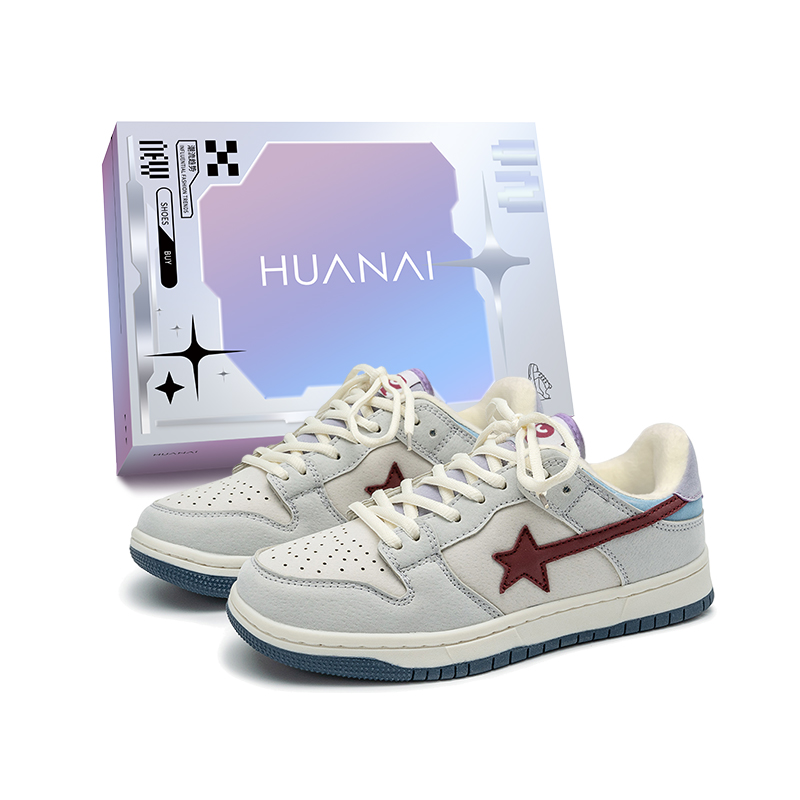 

Низкие кеды для скейтбординга унисекс HUANAI, светло-серый фиолетовый fleece-lined