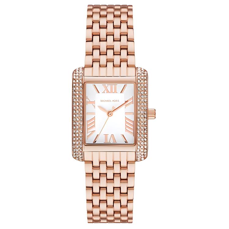 

MICHAEL KORS Часы Petite Emery Pavé Gold-Tone Watch, White Dial