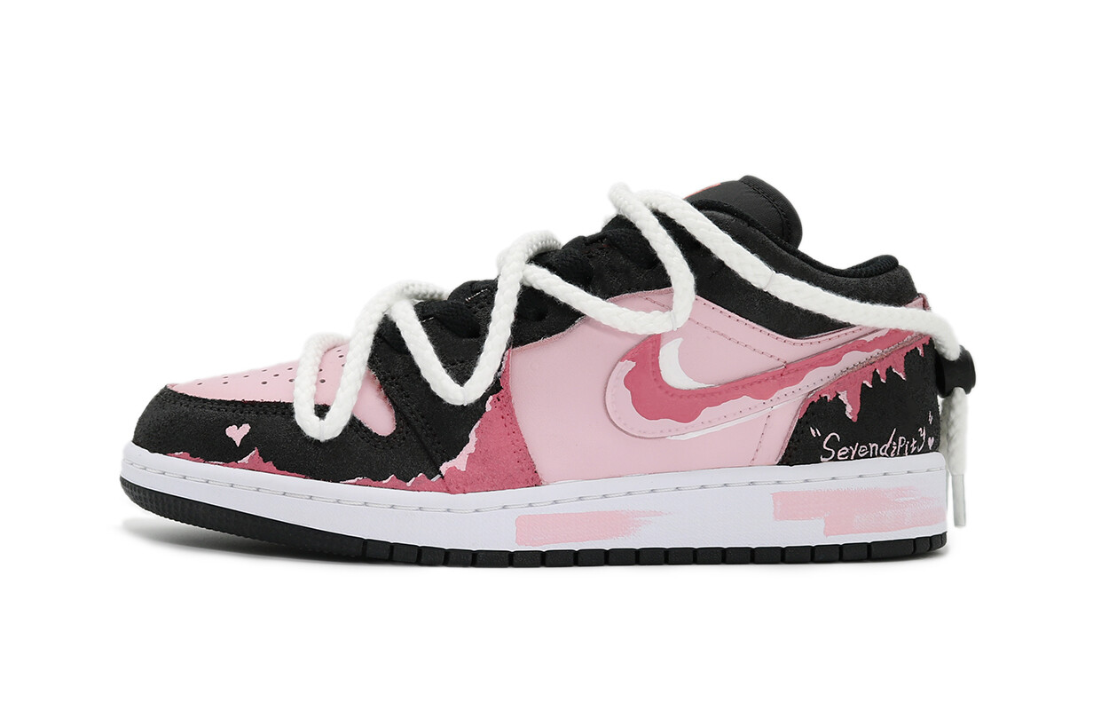 

Кроссовки Air JORDAN 1 Vintage Basketball Shoes Women's Low-Top Black Pink, Розовый, Кроссовки Air JORDAN 1 Vintage Basketball Shoes Women's Low-Top Black Pink