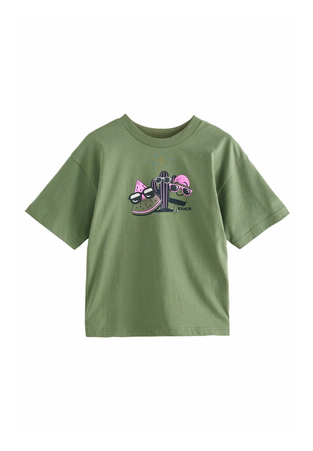 

Футболка с принтом SHORT SLEEVE GRAPHIC STANDARD Next, зеленый