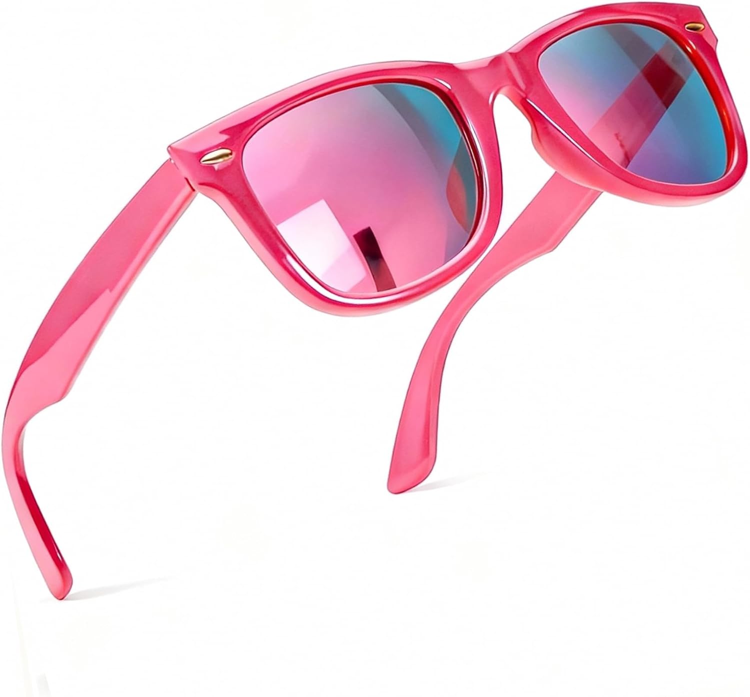 

Женские поляризованные солнцезащитные очки FancyPink с защитой UV400, зеркальные, для пляжа, дизайнерские модные солнцезащитные очки, средний размер, A15 - Pink / Pink, Mirrored