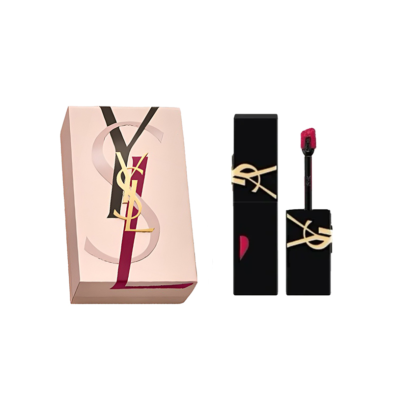 

SAINT LAURENT Черная туба Fleece Mist блеск для губ Soft Matte легко растушевывается натуральный