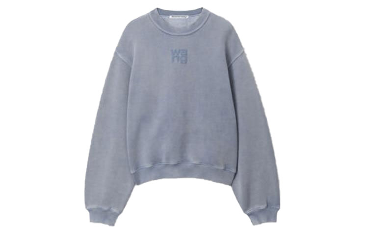 

Футболка Essential Terry с логотипом Puff Paint толстовка Motor Grey Alexander Wang, синий