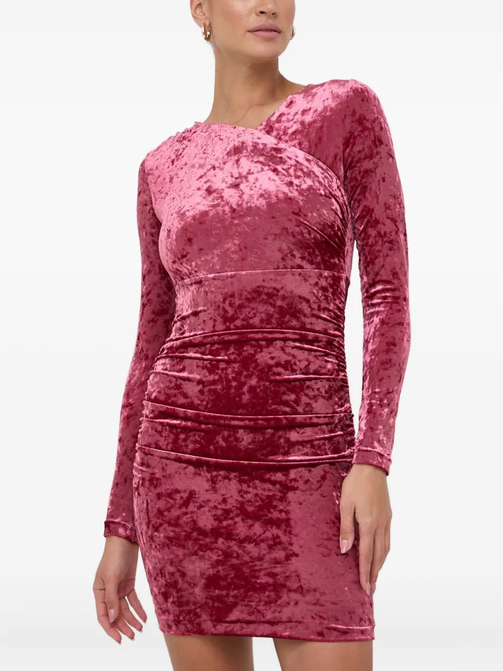 

Платье с длинными рукавами и жатой текстурой Guess Usa, красный