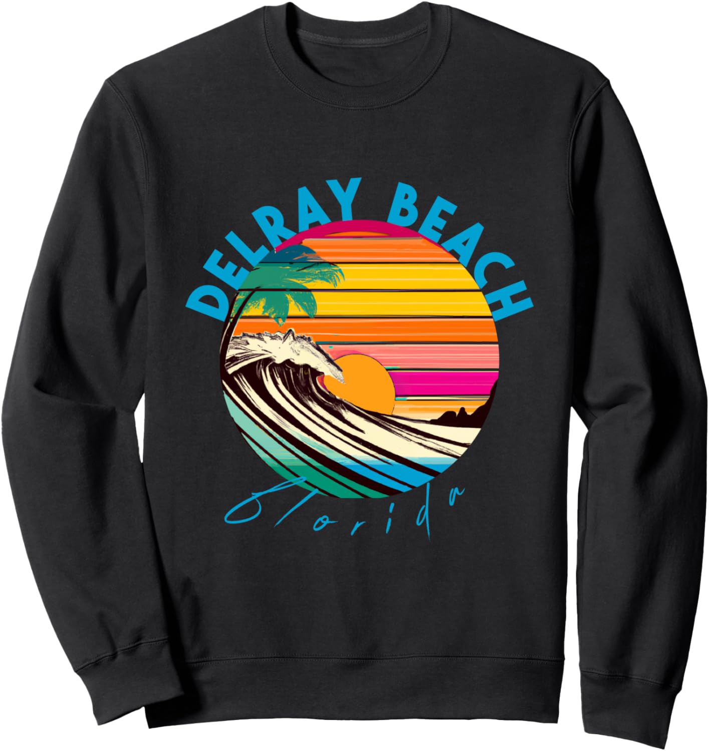 

Толстовка в стиле ретро 1980-х годов для пляжа Делрей-Бич, Флорида Delray Beach Retro Beach Accessories, черный