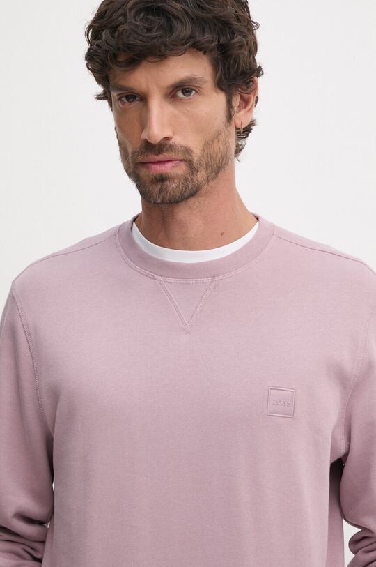 

Хлопковая толстовка Boss Orange, фиолетовый