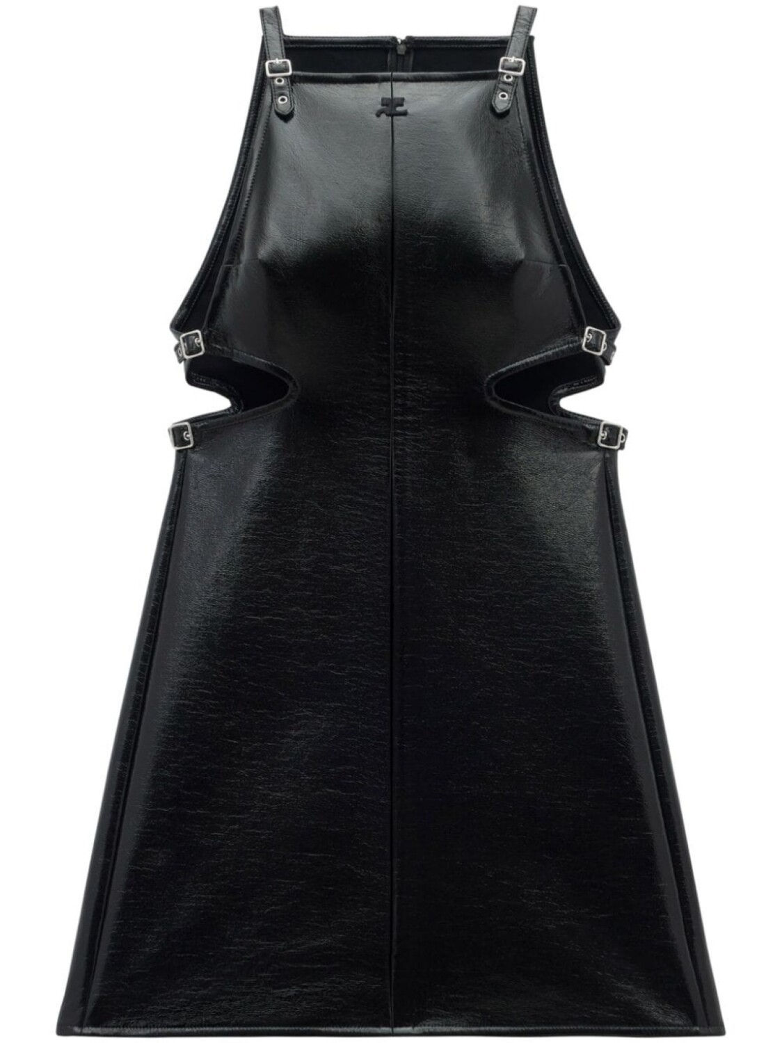 

Courrèges платье мини Slash Buckle, черный
