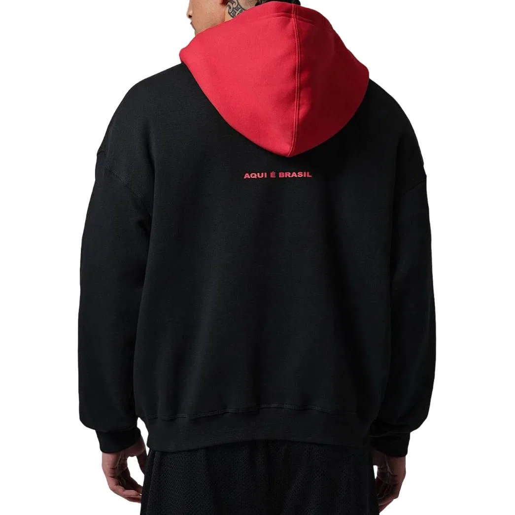 Толстовка Jordan Brooklyn Fleece мужская черная/университетский красный — фото 3