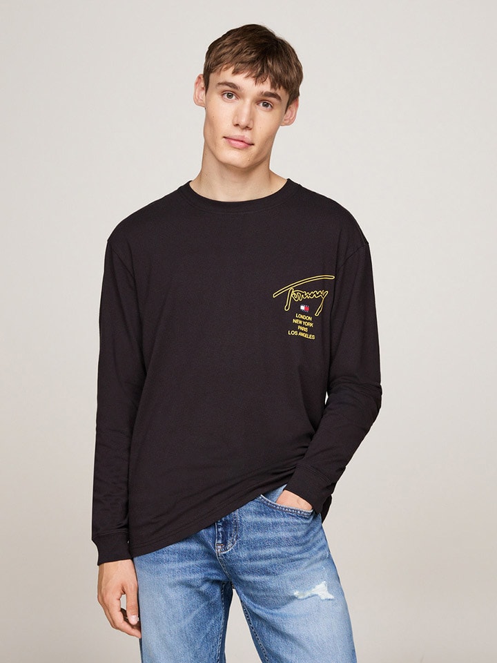 

Рубашка с длинным рукавом TOMMY JEANS, черный