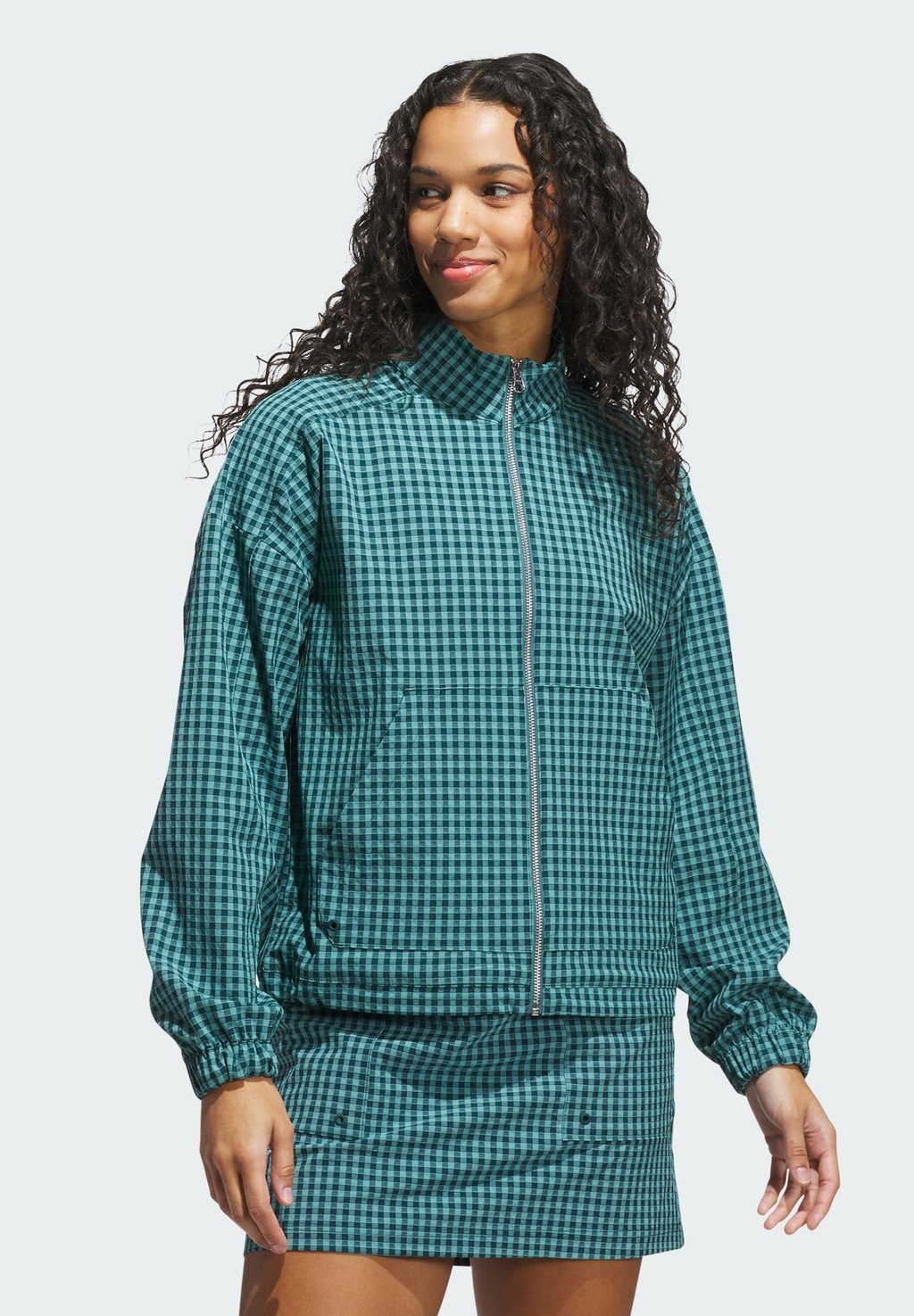 

Тренировочная куртка ULTIMATE GINGHAM Adidas Performance, цвет Aurora Ivy