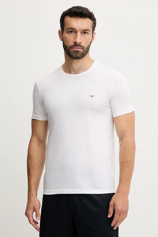 

Хлопковая футболка Lounge 2 шт Emporio Armani Underwear, белый