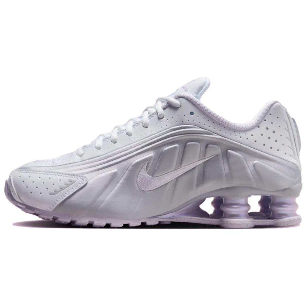 

Кроссовки Nike Shox R4 White Metallic Platinum Barely Grape Women's, светло-фиолетовый