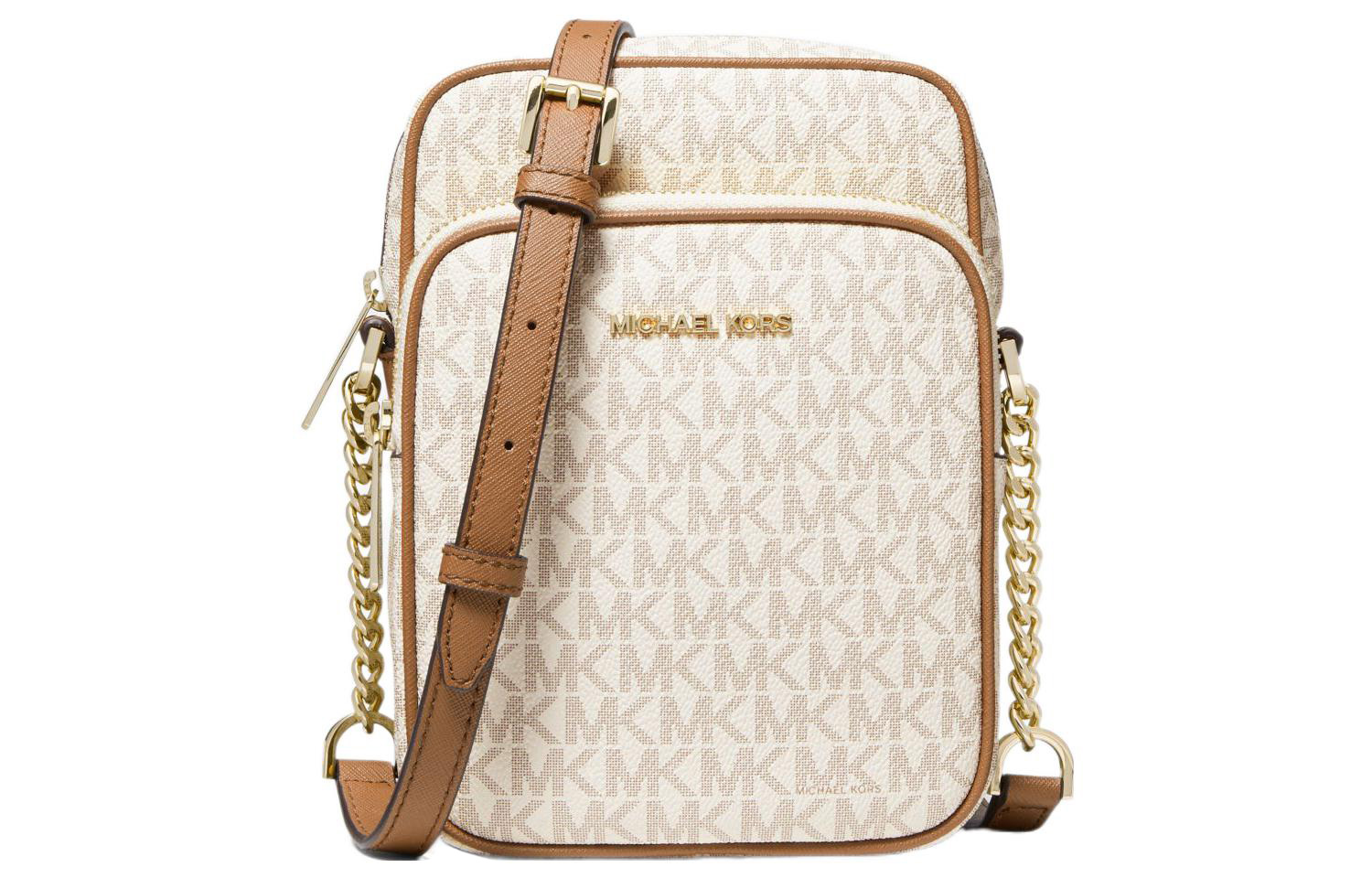 

MICHAEL KORS Сумка через плечо для фотоаппарата Jet Set Travel Coated Canvas среднего размера женская ванильно-белая