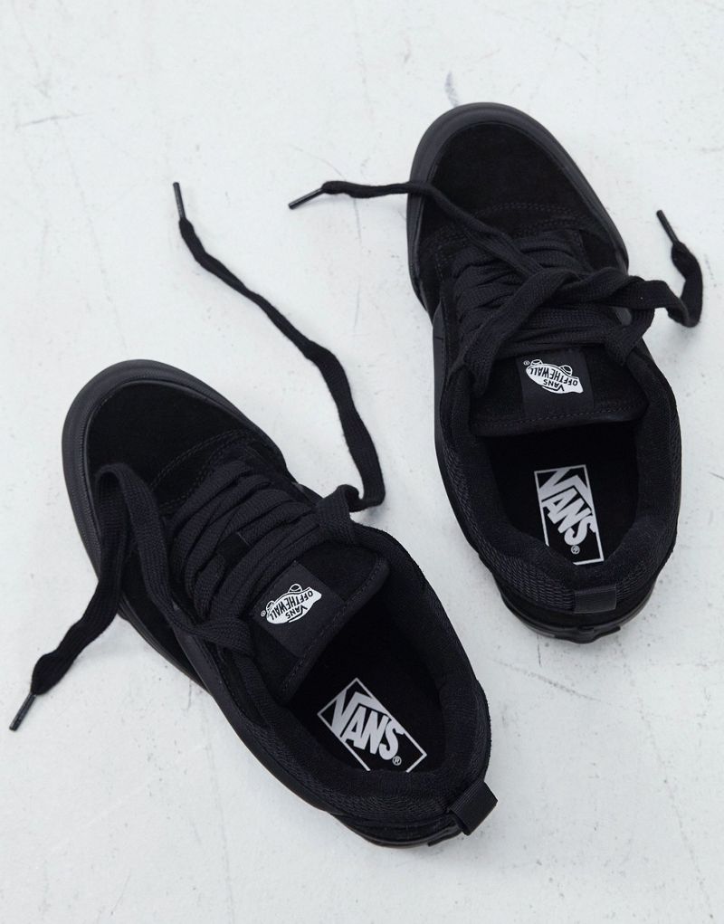 Vans - Knu Skool - Массивные тройные черные кроссовки