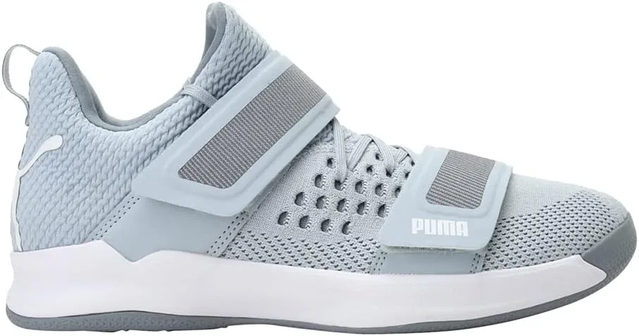 Футзальные кроссовки PUMA Unisex Rise Xt Netfit 1, Grey Dawn White Tradewinds — фото 2