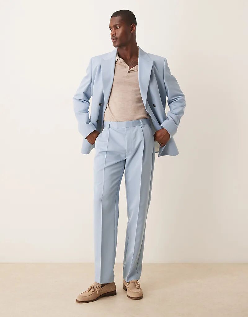 

Прямые брюки ASOS DESIGN синего цвета