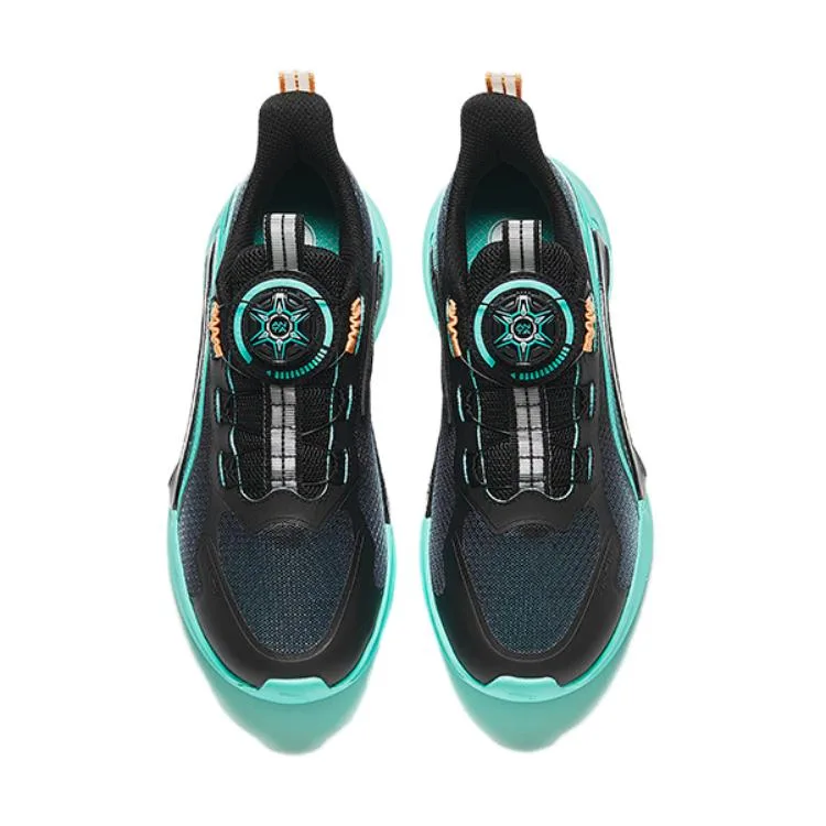 Antakids Детские кроссовки ChengFeng Low top черно-зеленые — фото 4