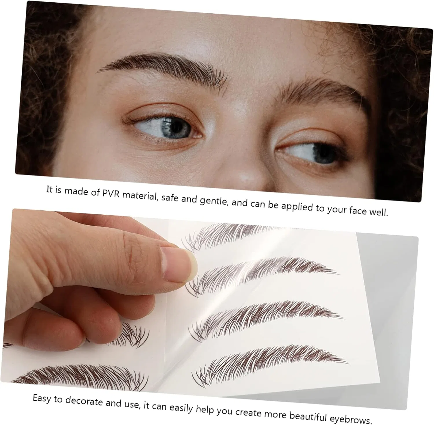 Наклейки для бровей Belliffy, коричневые, 5 шт. — фото 4