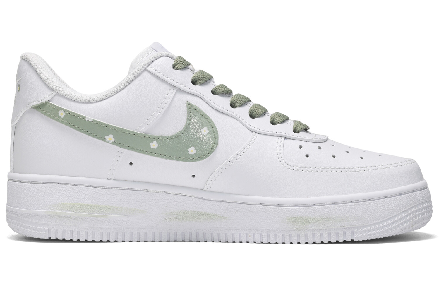 

Кроссовки Nike Air Force 1 Skateboarding Shoes Men Low-top White/Green, зеленый