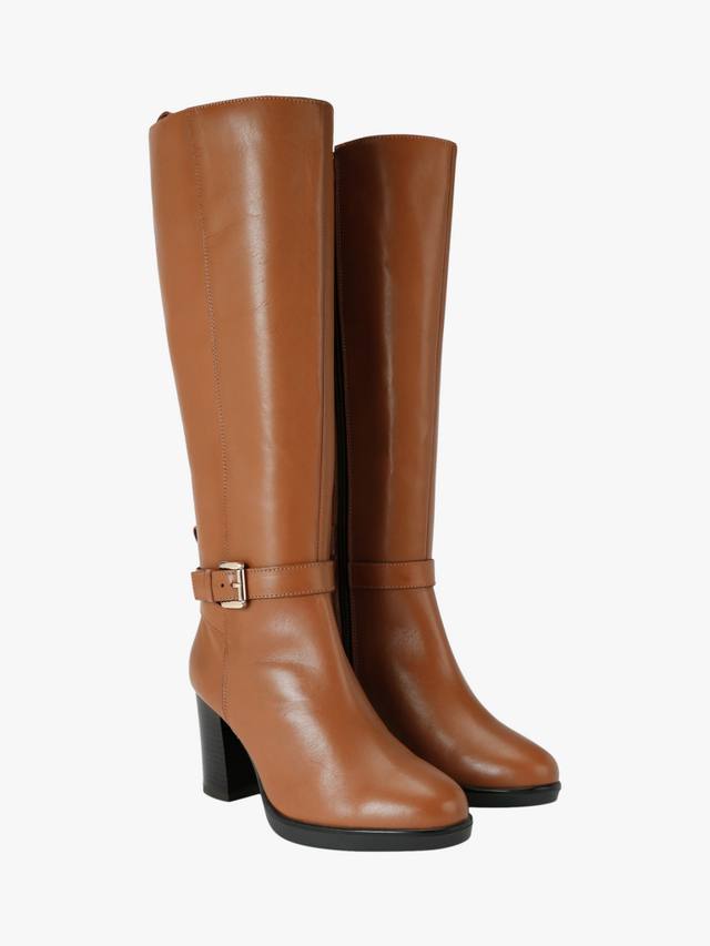 Сапоги до колен из натуральной кожи шалфея KG Kurt Geiger, желто-коричневый — фото 2