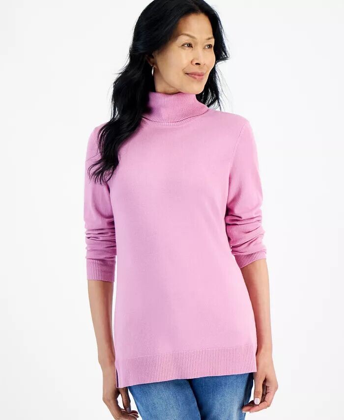 

Женский свитер с высоким воротником и длинными рукавами Style & Co, розовый