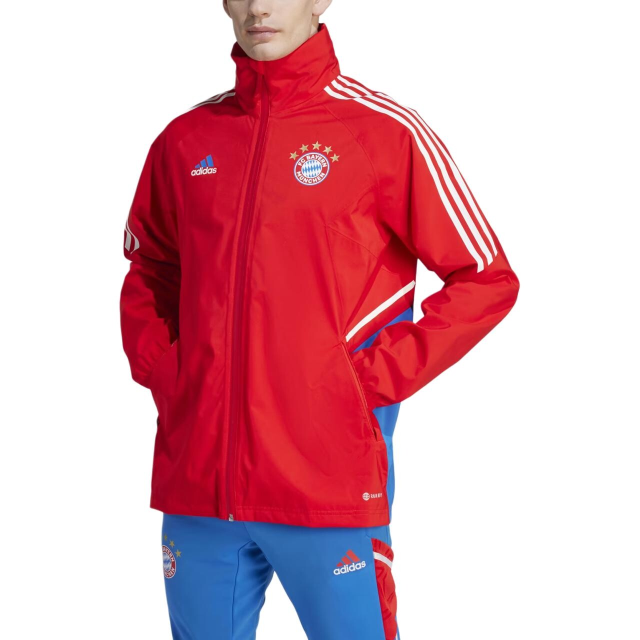 Куртка FC Bayern Мужская красная Adidas, красный — фото 2