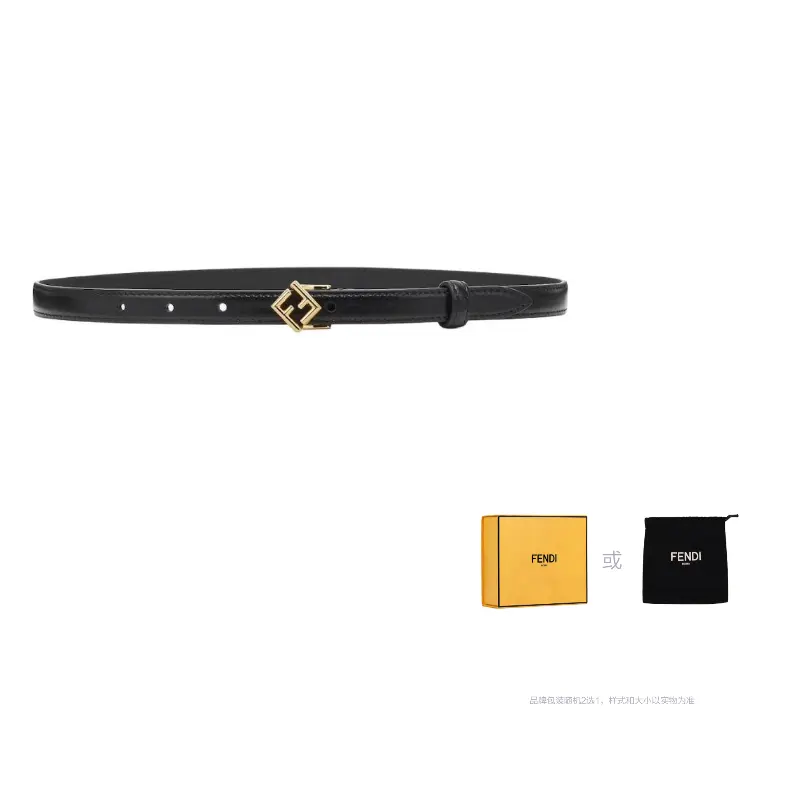 

FENDI Ремень с бляшкой и пряжкой Logo Plaque, Black