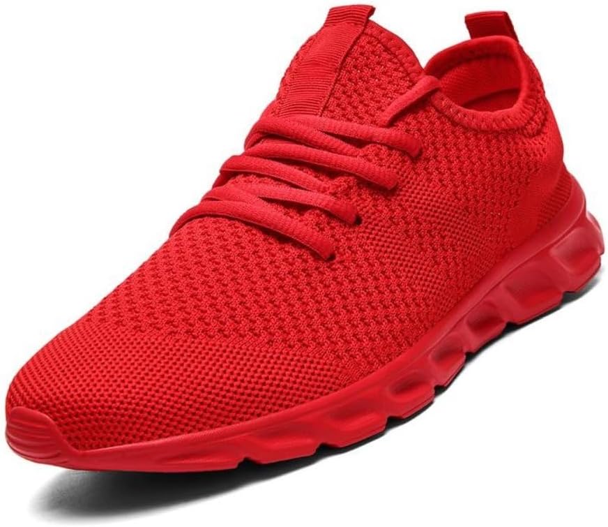 

Мужские кроссовки Geerta Casual для бега, спортивные, для улицы, с сетчатым верхом, легкие, дышащие, тренажерные, закрытые, спортивные, комфортная обувь для бега, красный