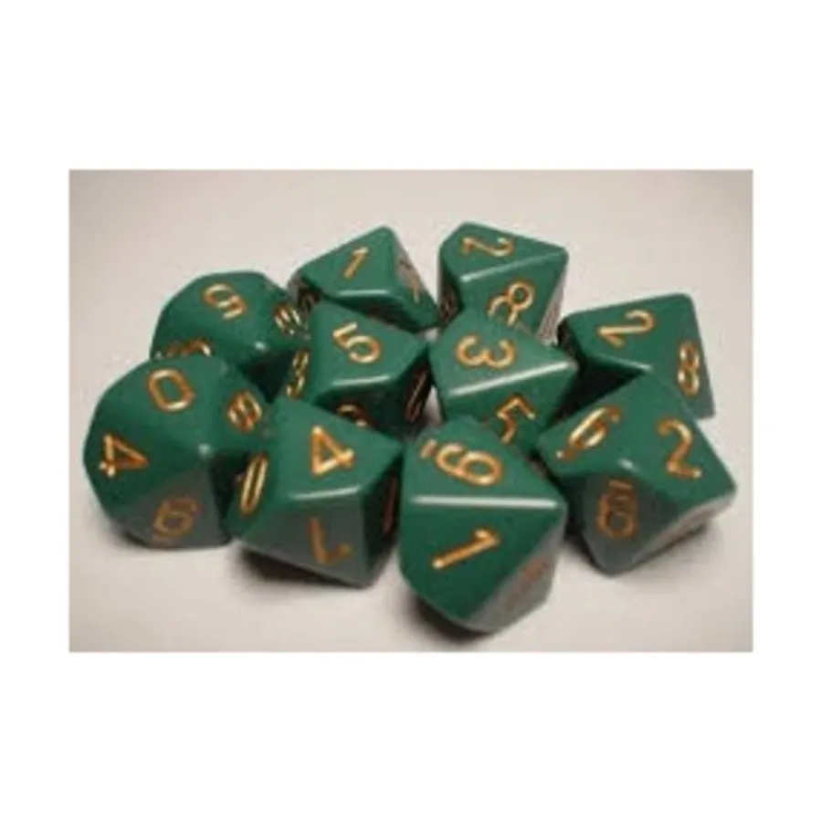 

d10 Пыльно-зеленый с медью (10), Dice - Opaque - d10 (Chessex)