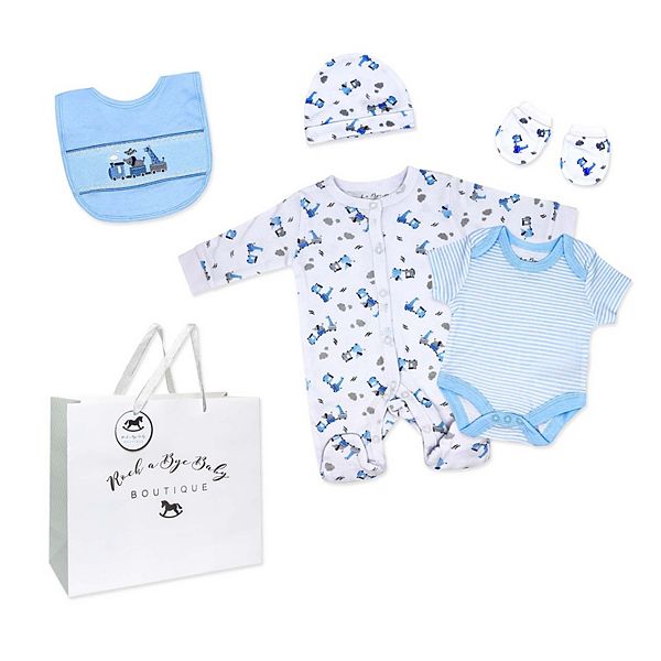 

Детский набор из 5 предметов Zoo Train для мальчиков Rock A Bye Baby Boutique