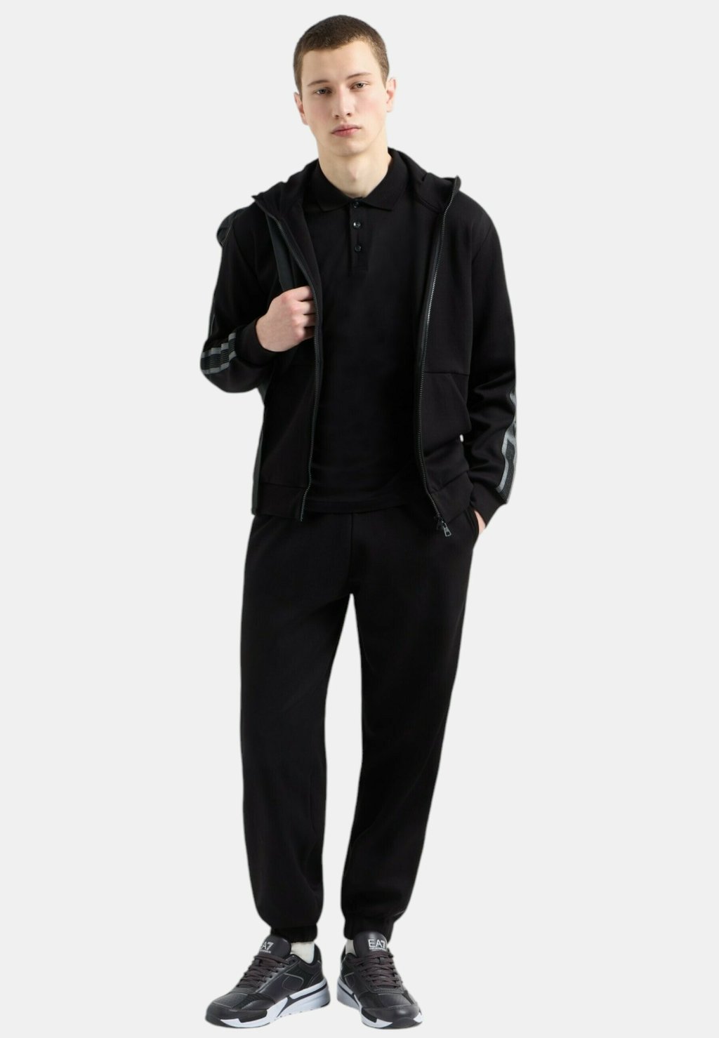 

Поло EA7 Emporio Armani, черный