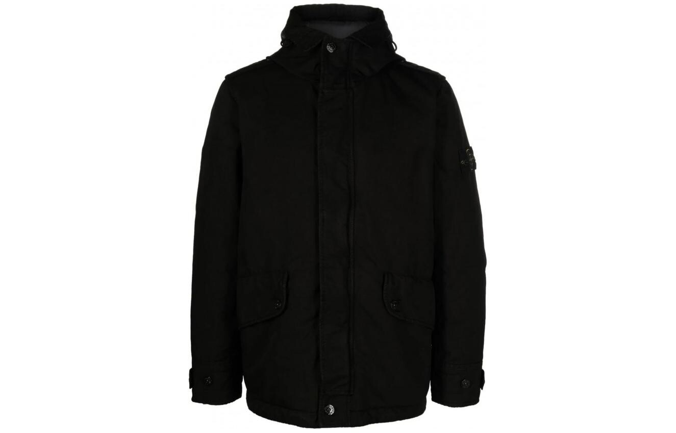 

Куртка мужская Stone Island на молнии и заклепках, черный