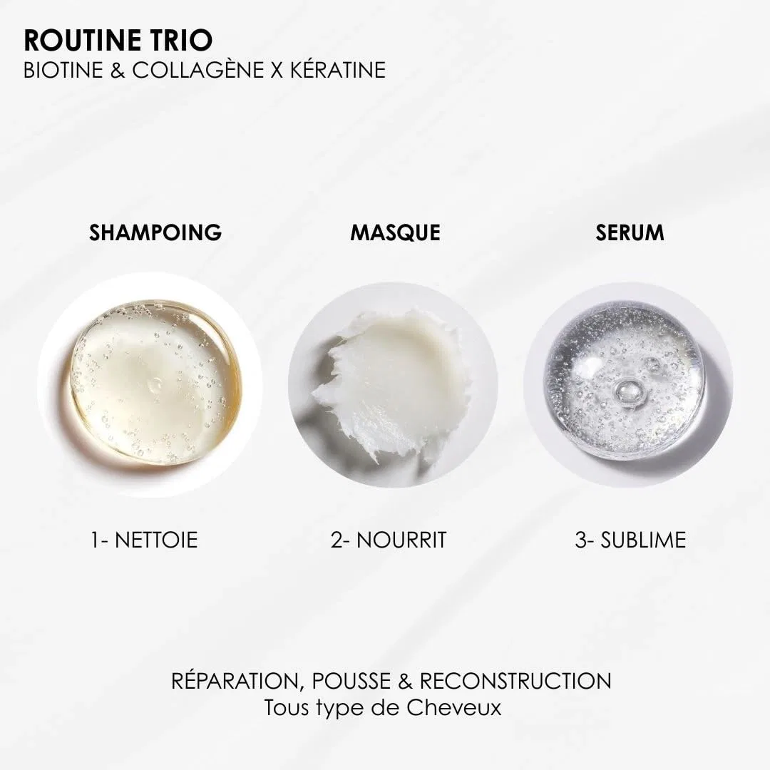 Набор Trio Biotin X Collagen: шампунь, маска и сыворотка Rose Baie — фото 3