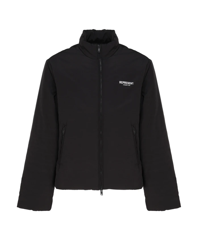 

Нейлоновая куртка с молнией и логотипом Represent, черный