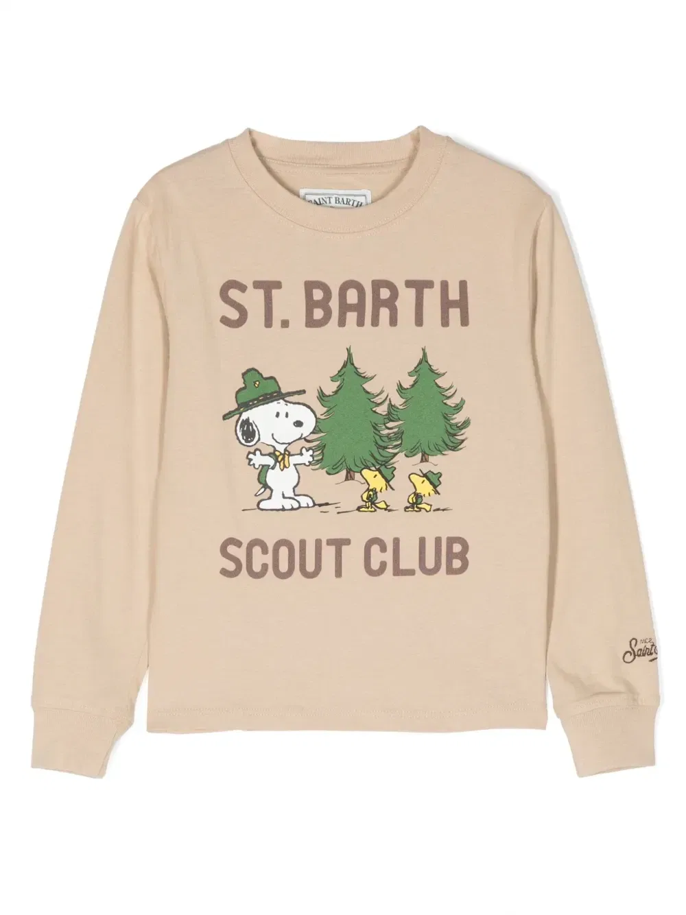 Толстовка с графичным принтом MC2 Saint Barth Kids, коричневый
