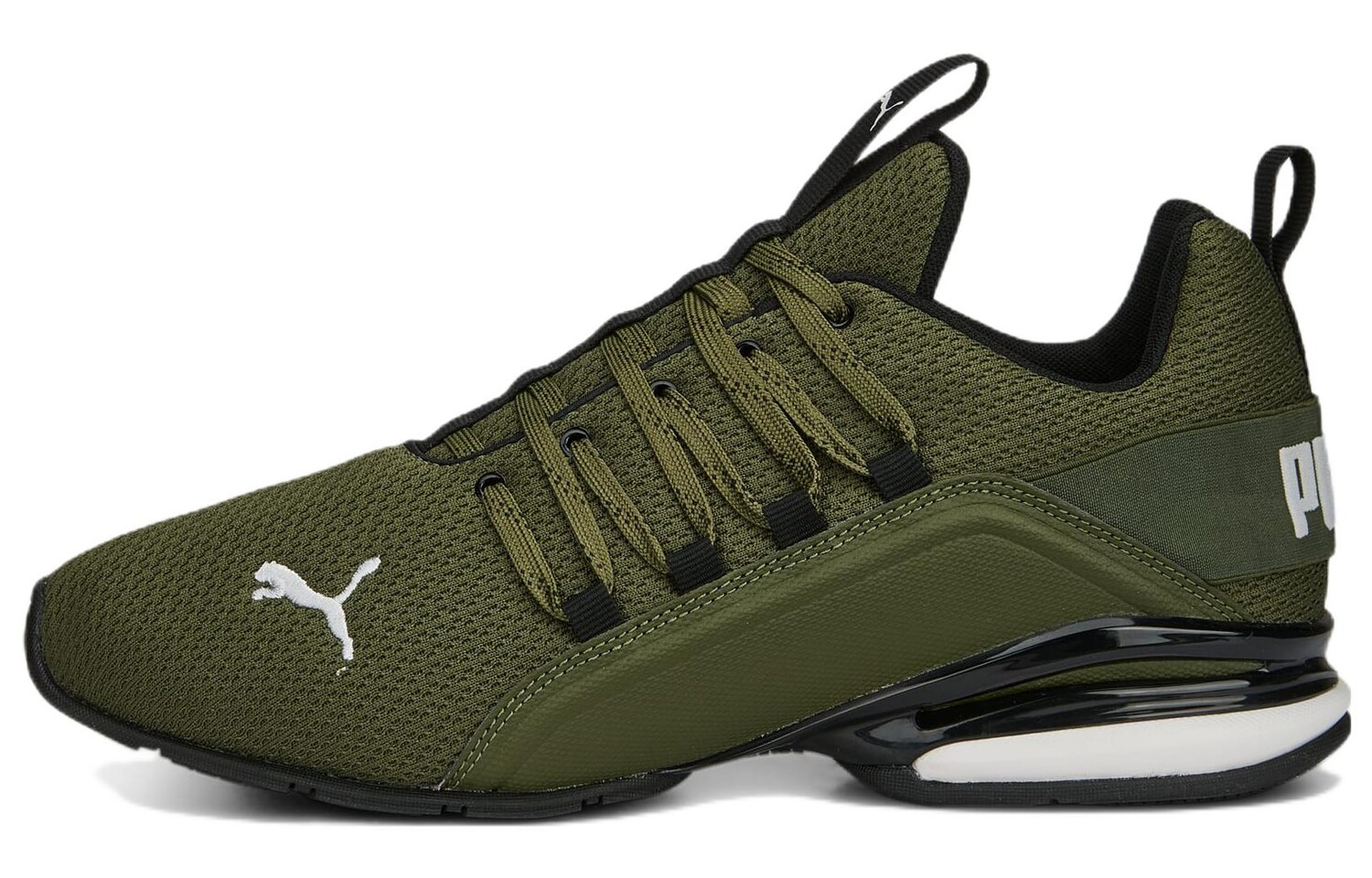 

Кроссовки Axelion для бега мужские с низким верхом зеленые Puma