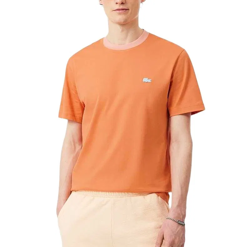 Футболка с круглым вырезом LACOSTE Ecru — фото 4