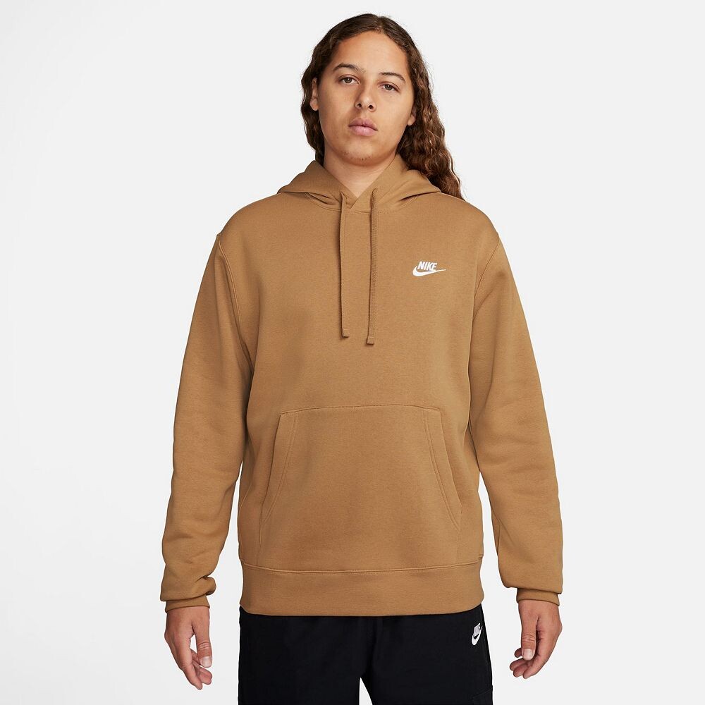 

Мужской флисовый пуловер с капюшоном Nike Sportswear Club, цвет Flax