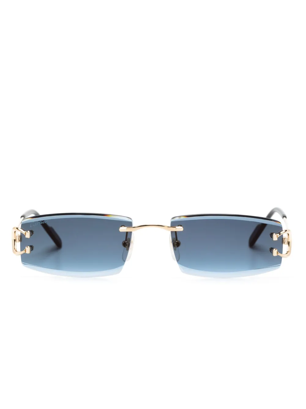 

Солнцезащитные очки в прямоугольной оправе Cartier Eyewear, золотой