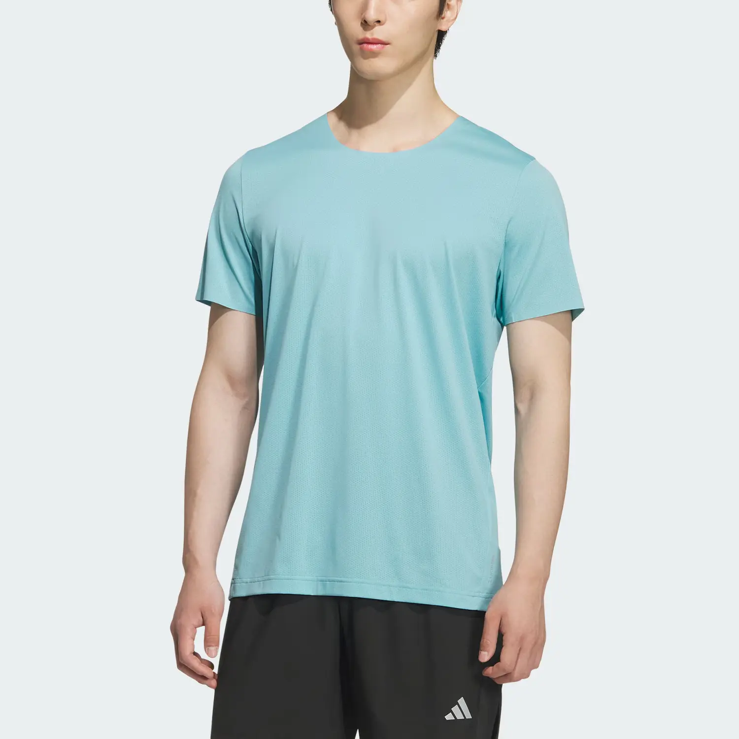 Футболка Climacool SS25 ESS SS мужская Adidas, светло-мятный/серебристо-серый — фото 2